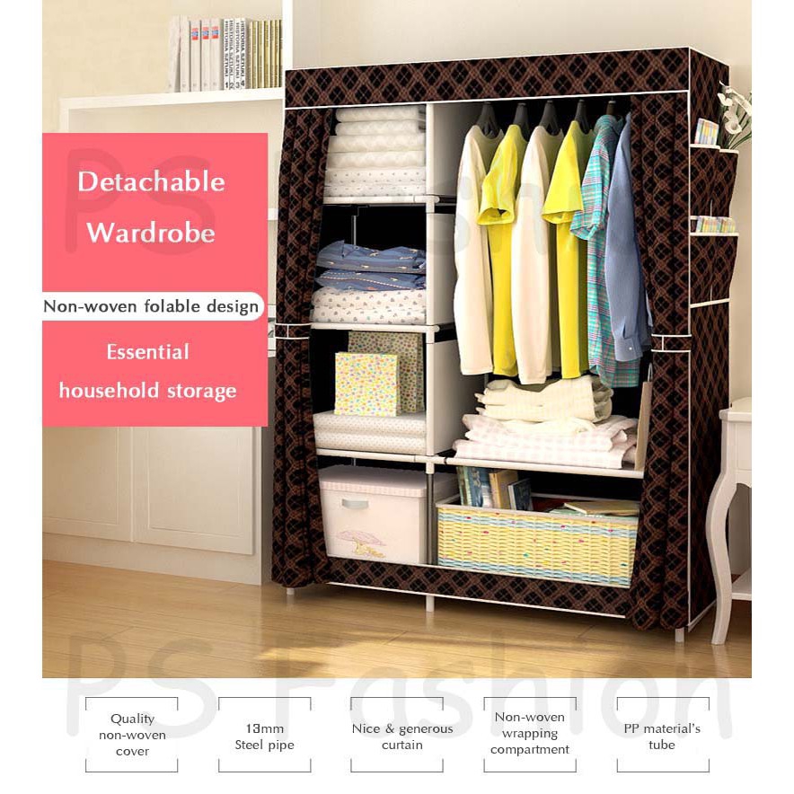 Storage Organizer Cabinet Cupboard Almari Diy Multifunction