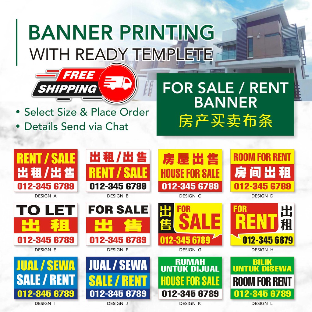 [Sale/Rent] Banner Printing Shopee Malaysia