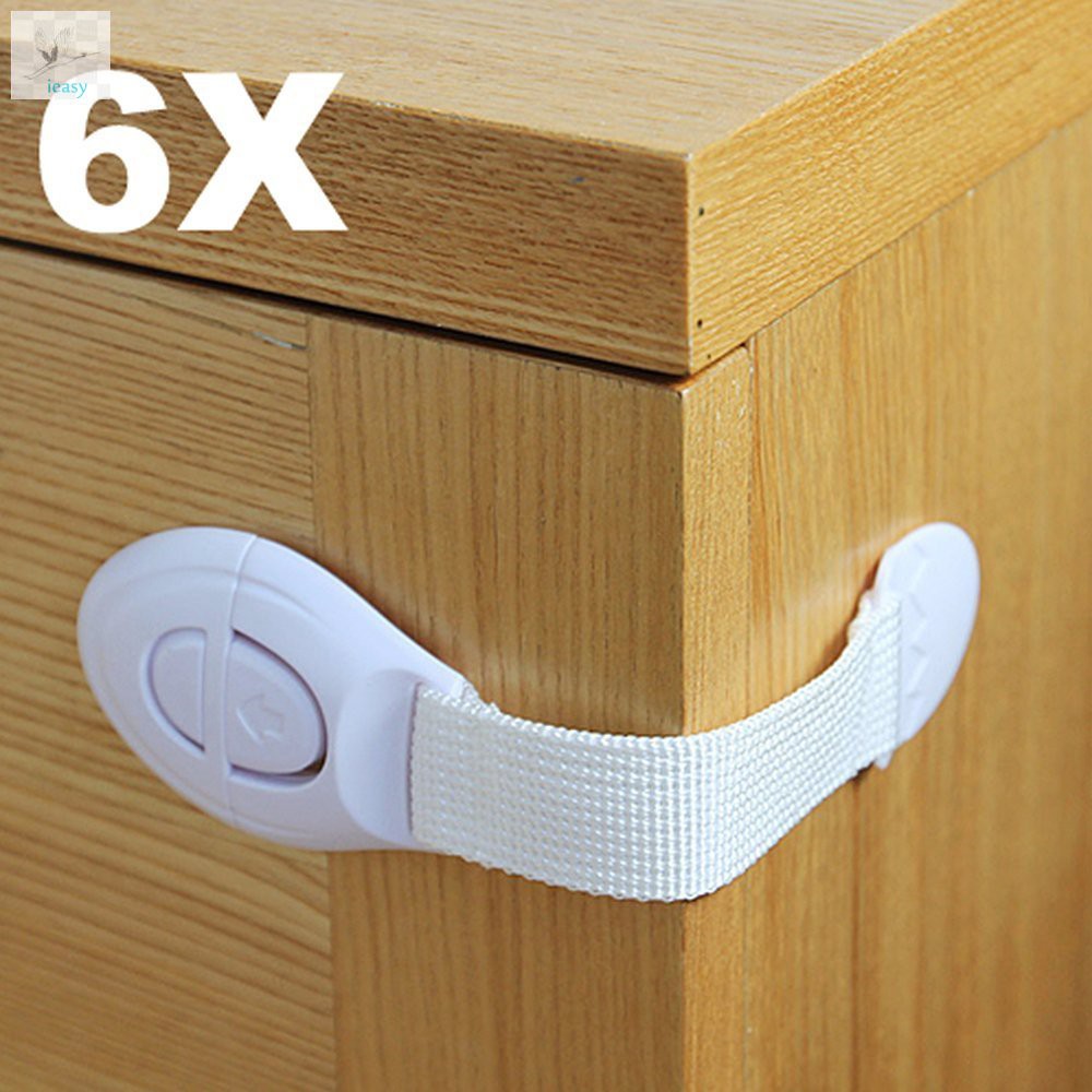 6pcs Baby Safety Lock Cabinet Door Drawer Lock Fridge Toilet