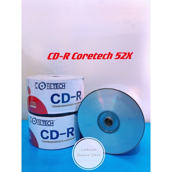 Coretech CD-R / CDR Silver 700MB 80MIN 52X~50Pcs Per Pack  Shopee Malaysia