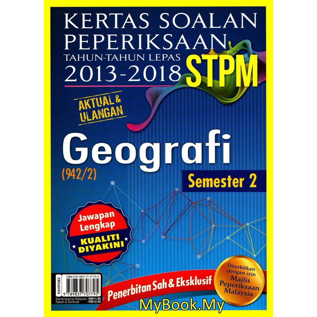 Myb Buku Kertas Soalan Peperiksaan Stpm 2013 2018 Semester 2 Geografi Sasbadi Shopee Malaysia