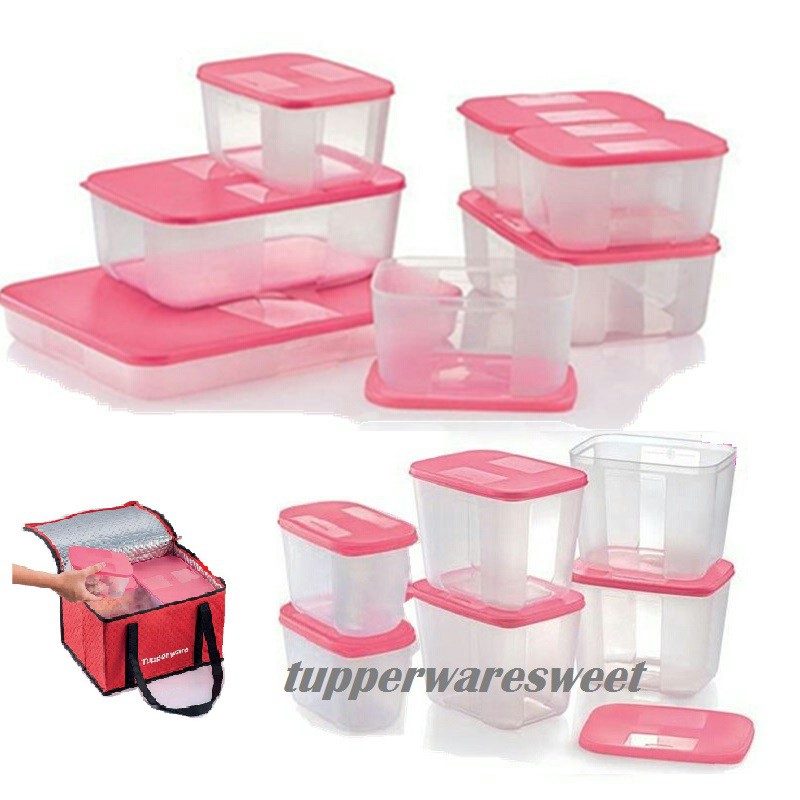 Tupperware Freezer Mate Set - Pink (13 Pcs)
