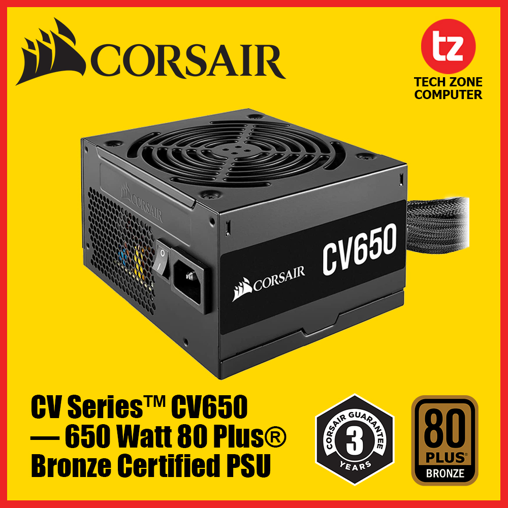 Corsair Cv Series Cv650 650 Watt 80 Plus Bronze Certified Psu Cp Uk Shopee Malaysia
