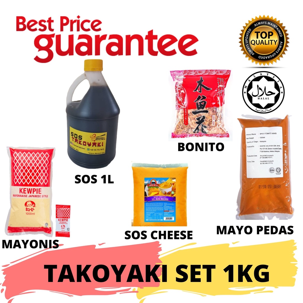 [HARGA AGEN] - TEPUNG TAKOYAKI PREMIUM BEMAT KITCHEN / TOKAYAKI FLOUR , SOS MAYONNAISE , BONITO FLAKES / SPICY TOMATO