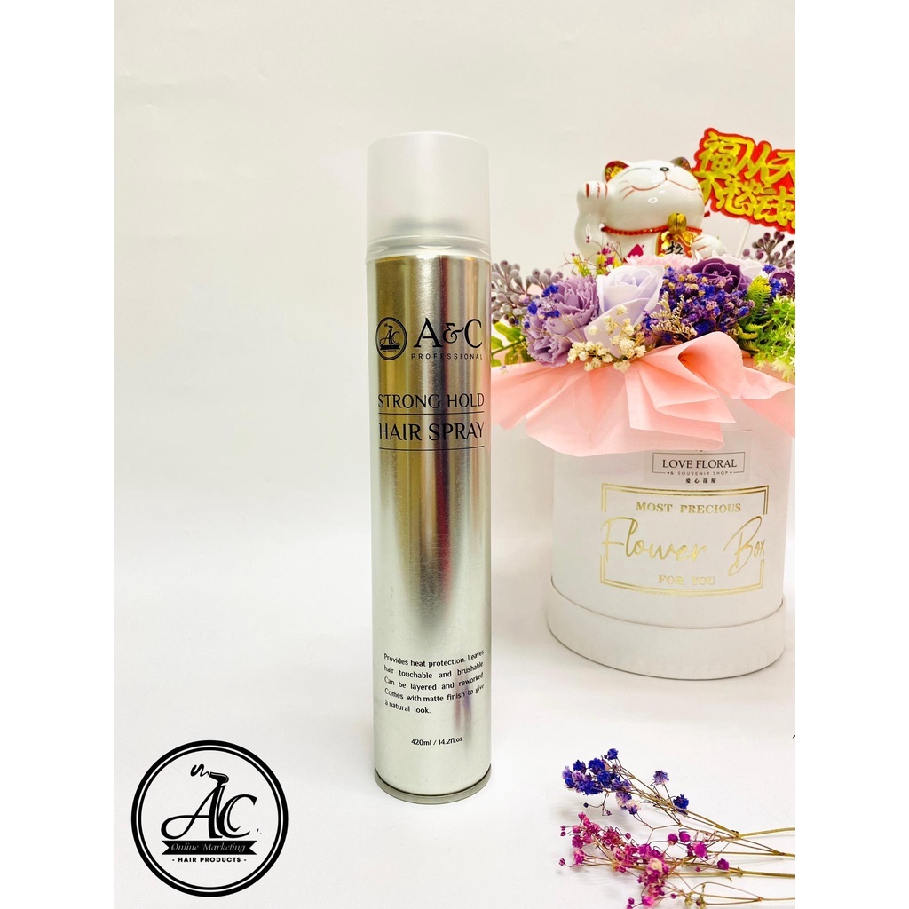 A&C Professional Strong Hold Hair Spray 420ml *Ready Stock In Malaysia *(For West Malaysia Only)