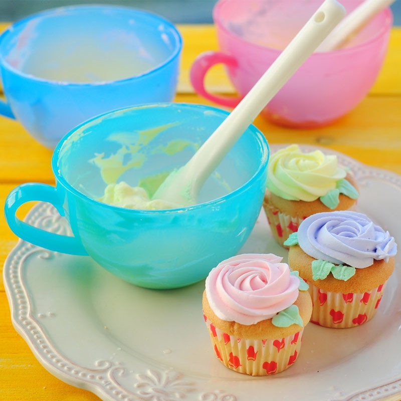 Colorful Cream Mixing Bowl Cupcake Butter Mixture Cup Baking Cake Decor Tools 