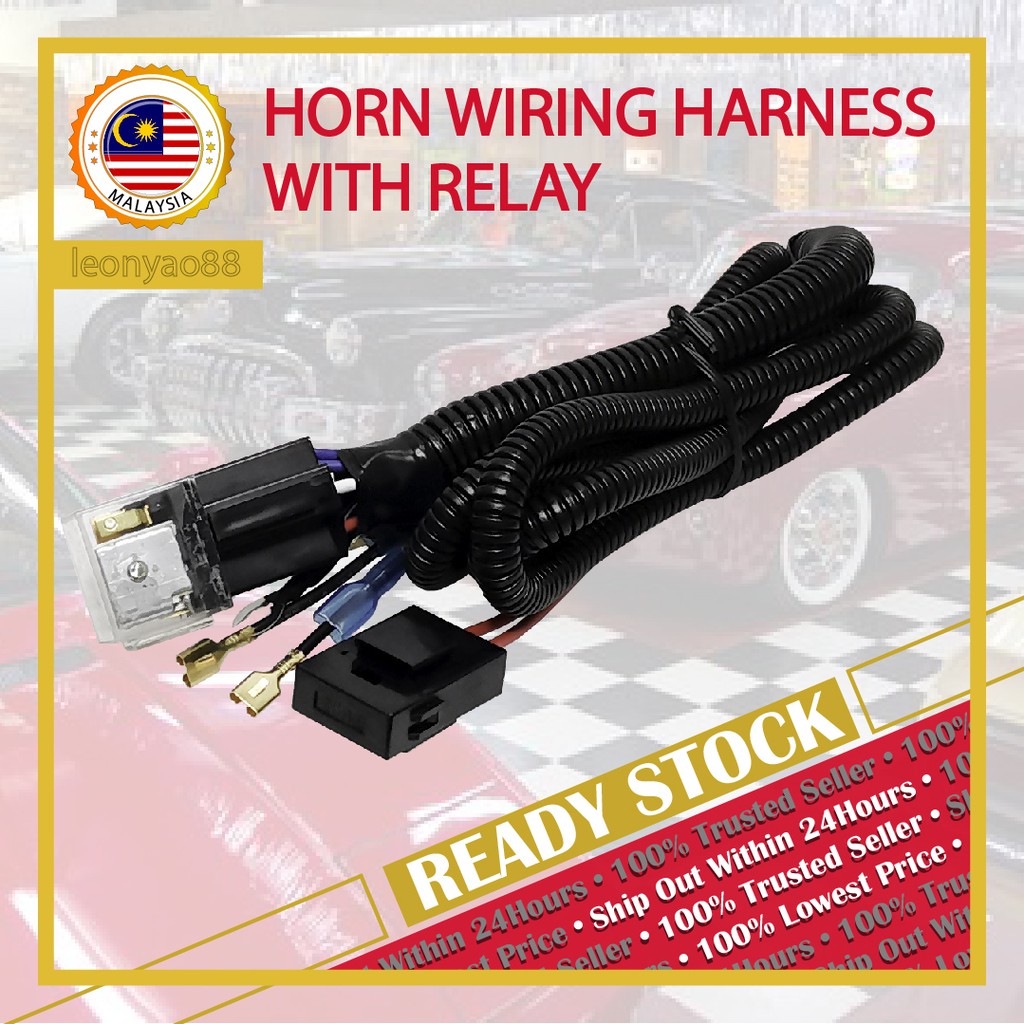 [ READY STOCK ] 12V Horn Wiring Harness Relay Kit Universal for Car