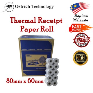 80mm x 60mm Thermal Paper Roll Kertas Cash Register POS