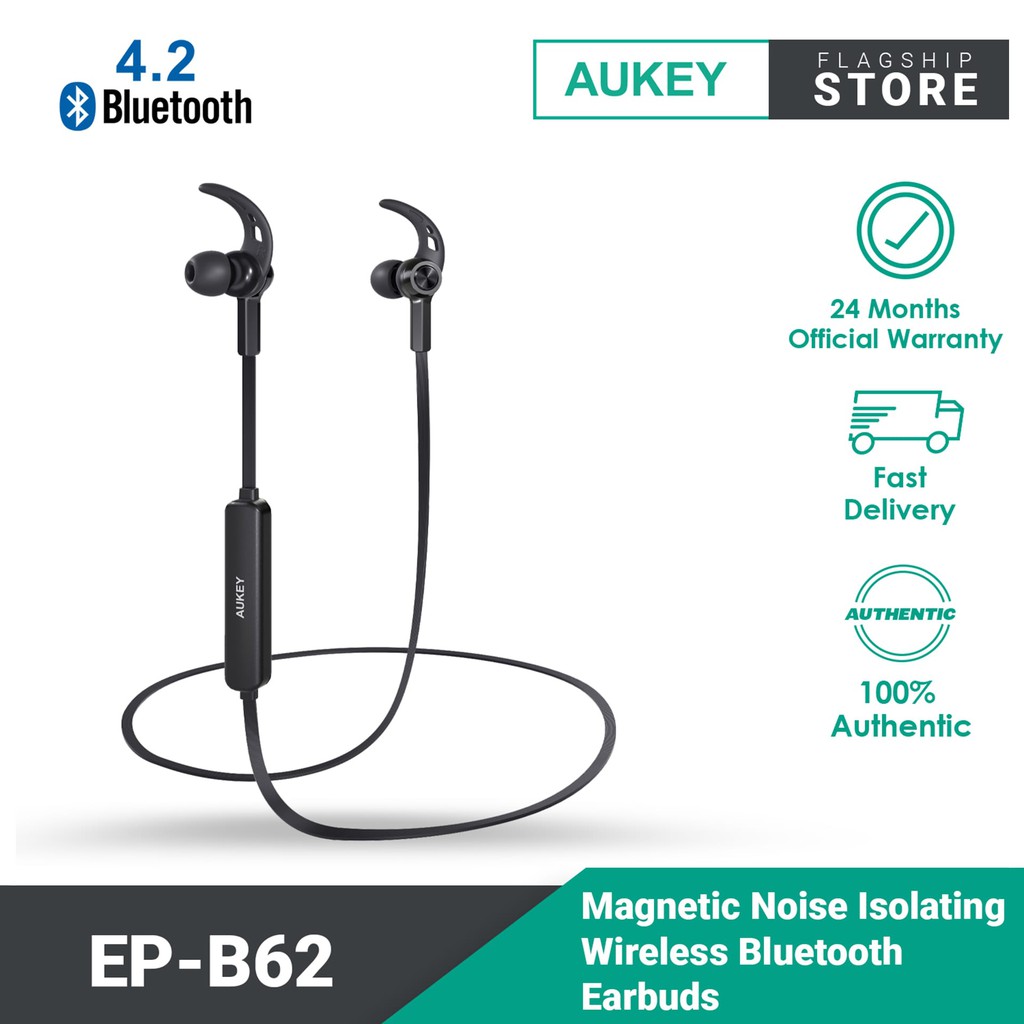 Aukey EP-B62 Magnetic Noise Isolating Wireless Bluetooth Earbuds