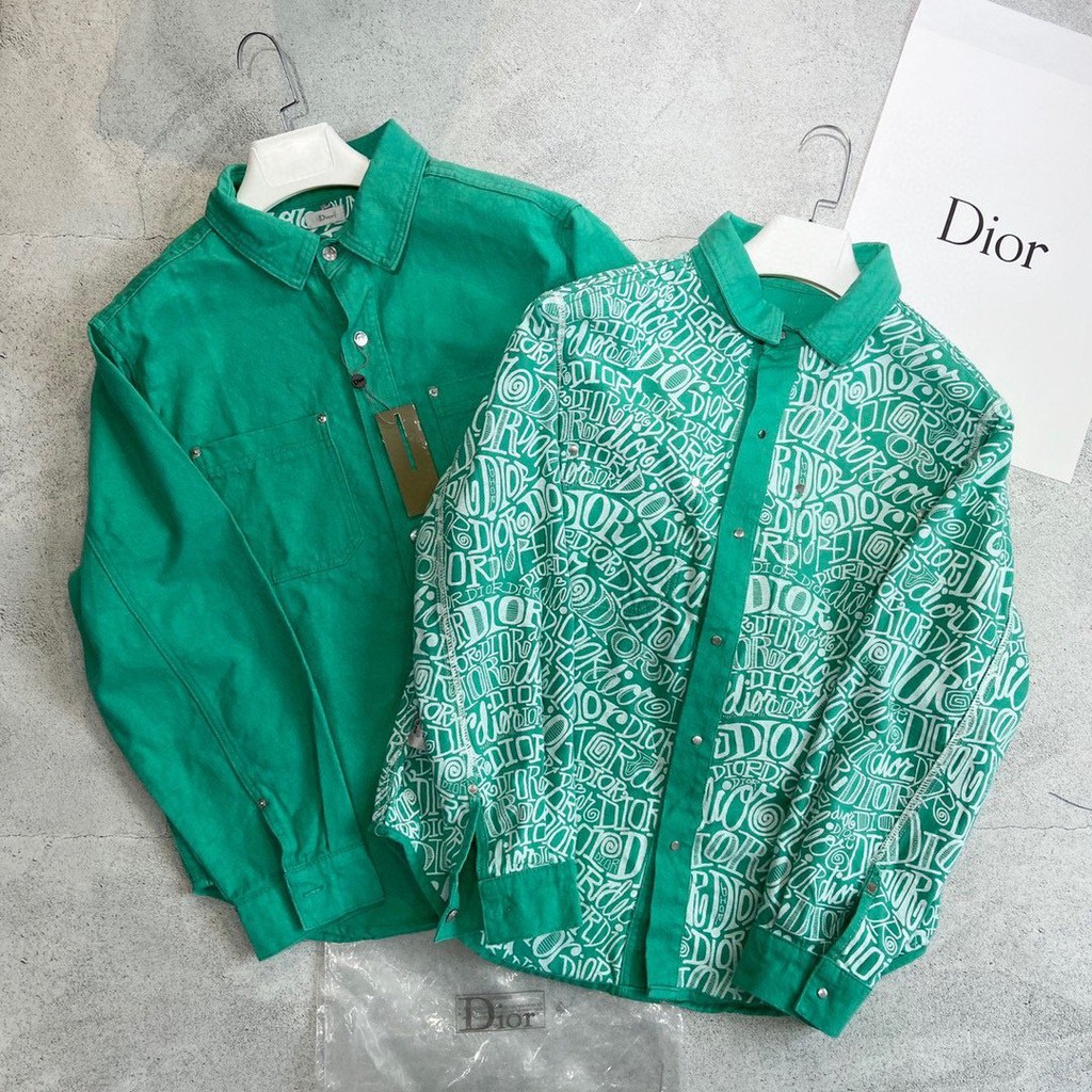 dior shirt green