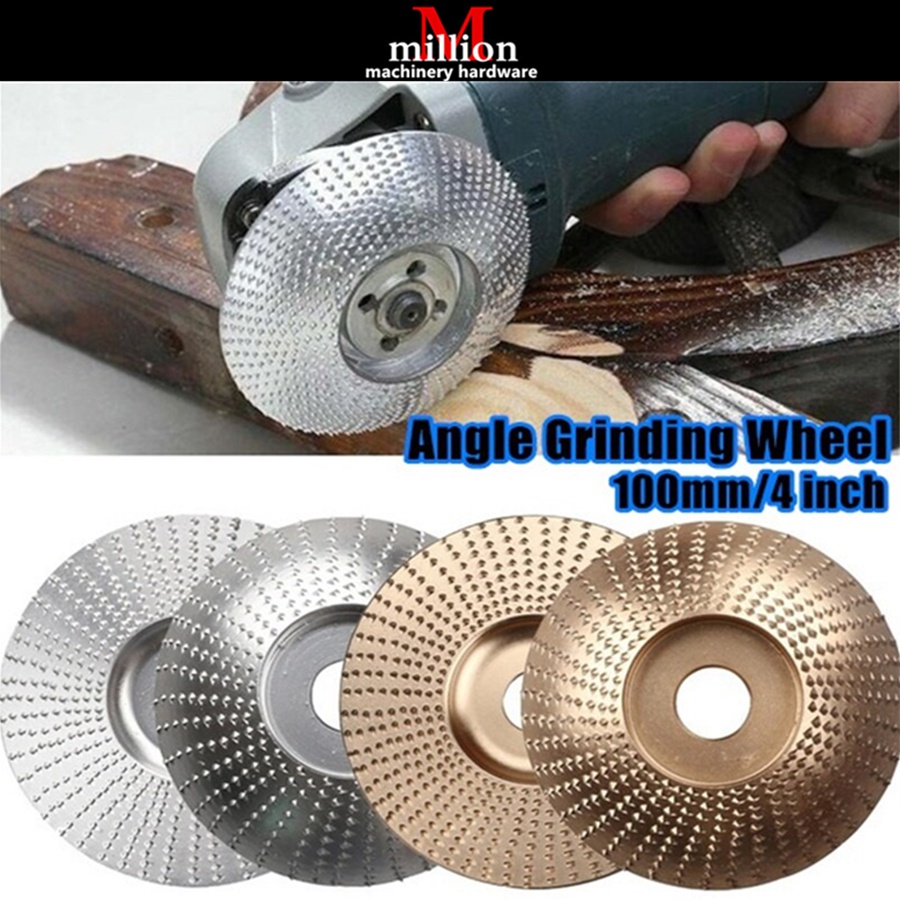 85mm / 100mm Woodworking Grinding Wheel Angle Grinder Disc Wood Carving Disc Sanding Abrasive Tool Bore Gold