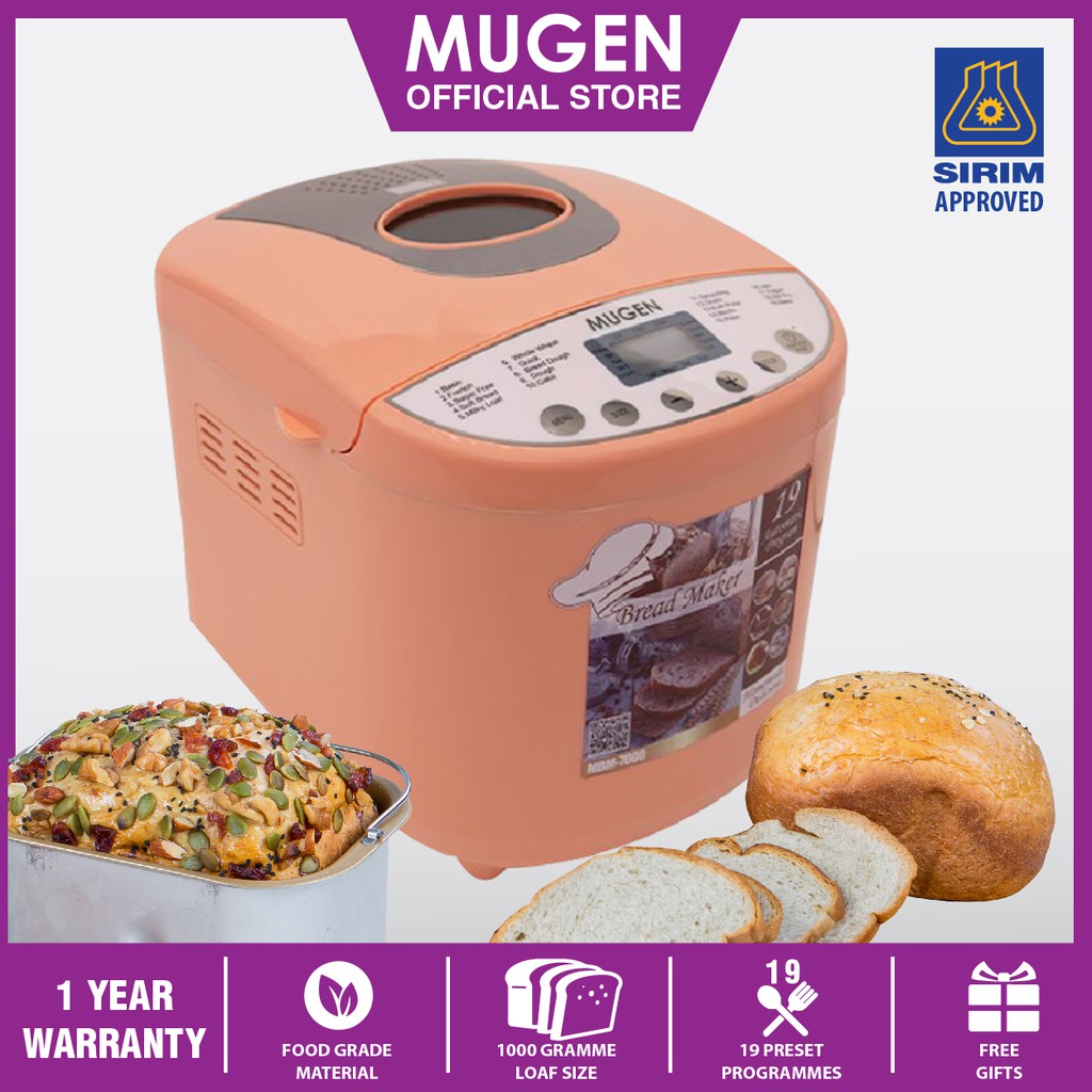 MUGEN Automatic Smart Bread Maker V2, Bread Oven, 1000Gram Loaf, 1 Year Warranty, Best Selling, 19Preset Program Mode