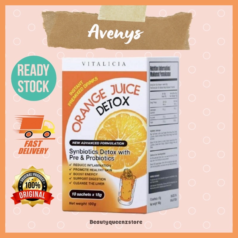 Orange Juice Detox/OJD By Avenys (10 Sachet) Shopee Malaysia