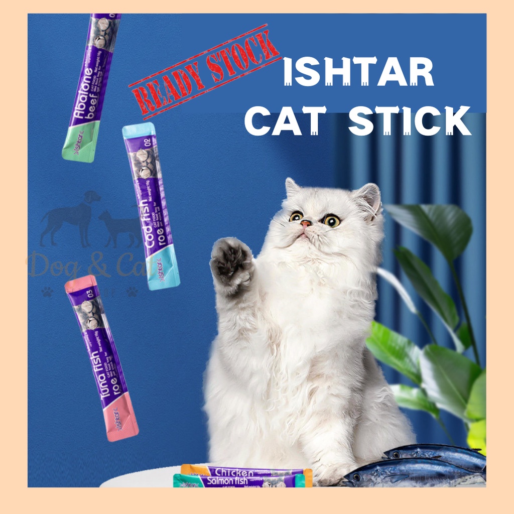 Ishtar 16g Cat Treat Cat Snack Cat Stick Cat Wet Food Snek Kucing