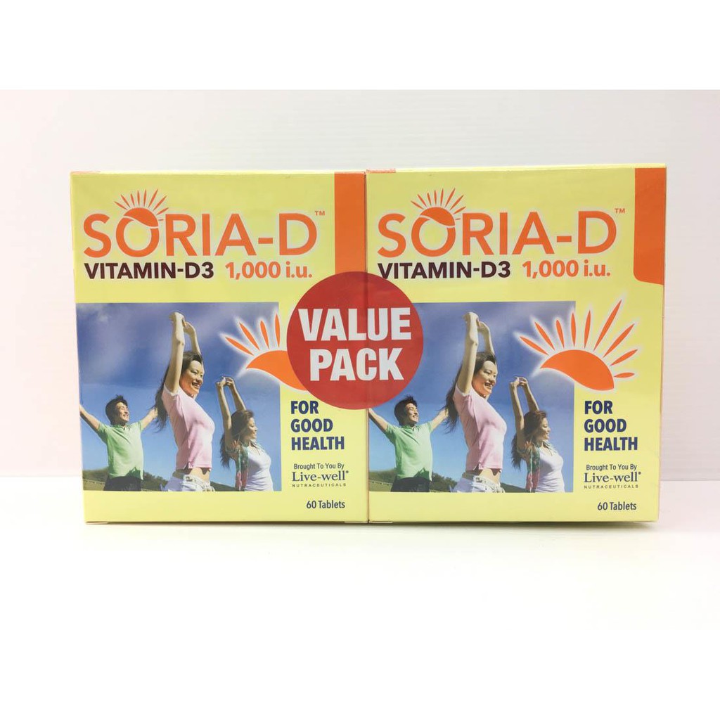 Live Well Soria D Vitamin D3 1000 Iu 1 S Shopee Malaysia