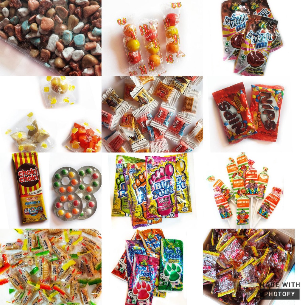 Childhood Gula Gula Zaman Kanak Kanak Dulu Dulu 70an 80an 90an Gula Asam Boi Red Plum Candy Gula Udang Big Foot Lollipop Shopee Malaysia