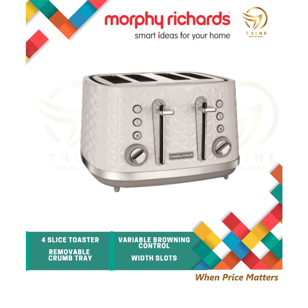 Morphy Richards Toaster 4 Slice Vector White 248134 Shopee Malaysia