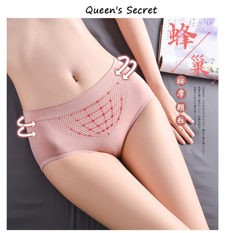 Japan Munafie Women 3d Seamless Panties Cotton Mid Waist Seamless Honeycomb Briefs Shopee Malaysia