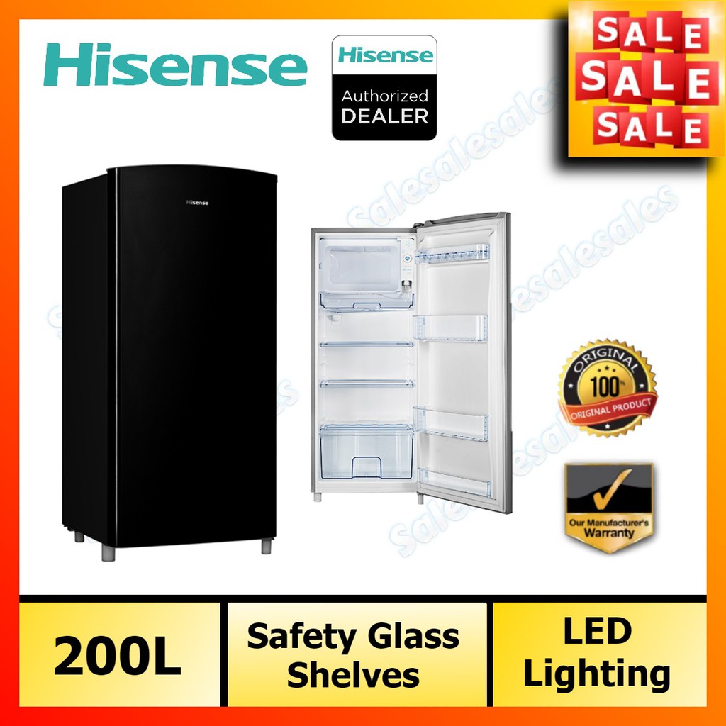 Bigger 1 Door Midea Hisense Refrigerator 200l Single Door Fridge Peti Sejuk 1 Pintu Shopee Malaysia