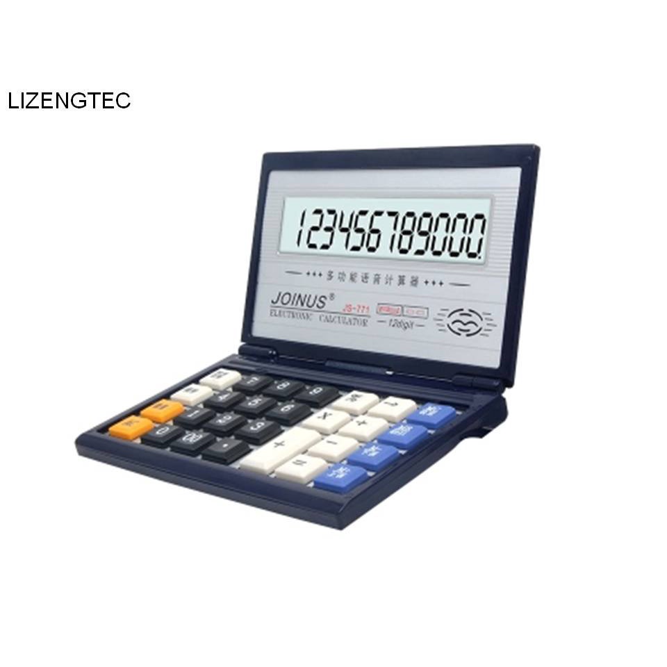 Free Shipping Fashion Business Finance Battery with Alarm clock 12 Digit Big Button Folding Electronic Calculator VZPE