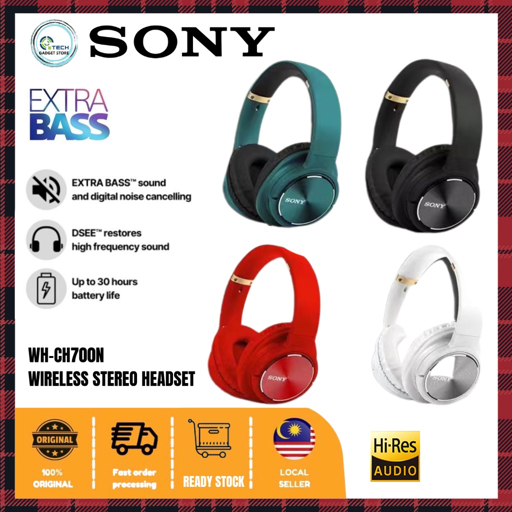 Sony WH-CH700N Wireless Stereo Noise Cancelling Headphones Oem On-Ear Headphones Headset