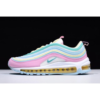 womens nike air max 97 pink white yellow green