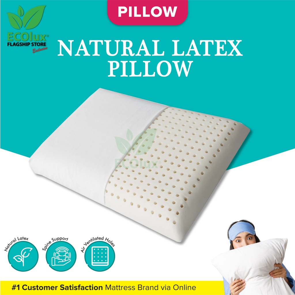 (READY STOCK) ECOlux 100 Natural Latex Neck Support Pillow Bantal