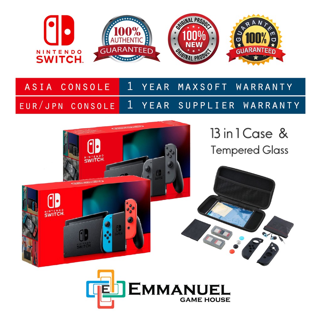 Nintendo Switch Console V2 MYS / Asia / Japan Version 2 Enhanced Set