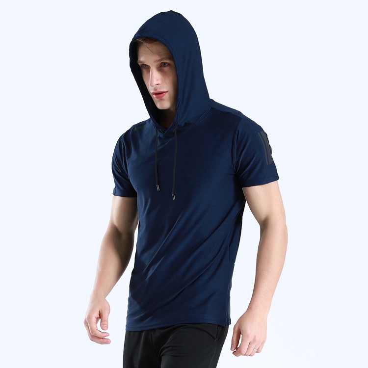 short sleeve athletic hoodie