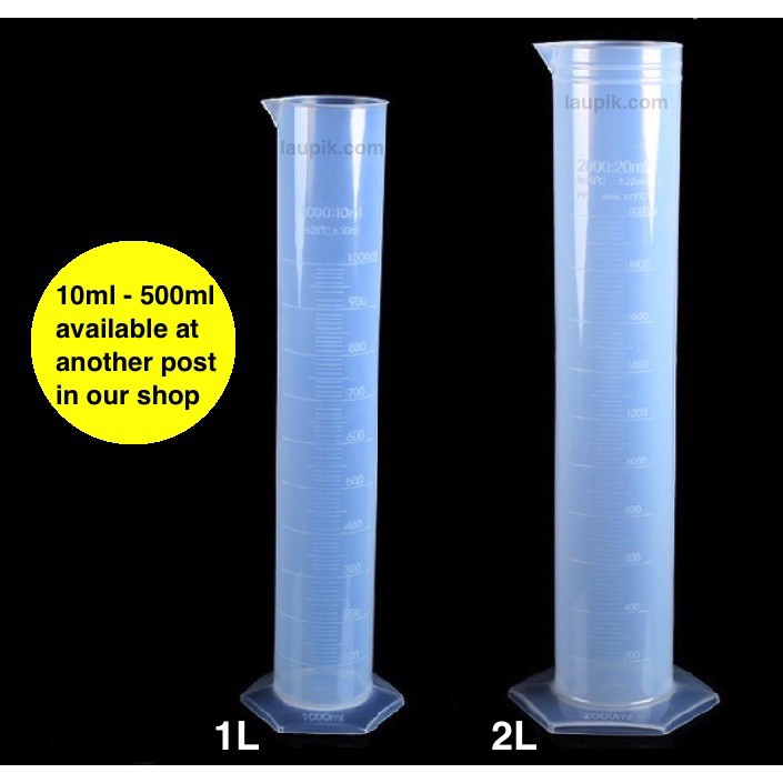 Measuring Cylinder Plastic PP 1L - 2L ( 1000ml - 2000ml ) GENERIC ...