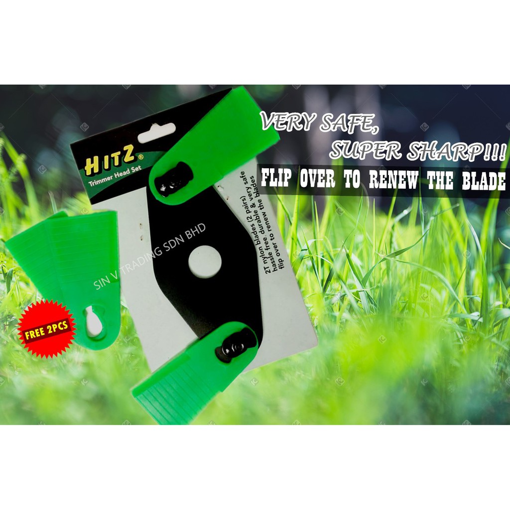 HITZ 2T NYLON BLADES #GRASS CUTTING BLADE #PEMOTONG RUMPUT #GRASS CUTTER #PISAU POTONG RUMPUT #PINGAN MESIN RUMPUT