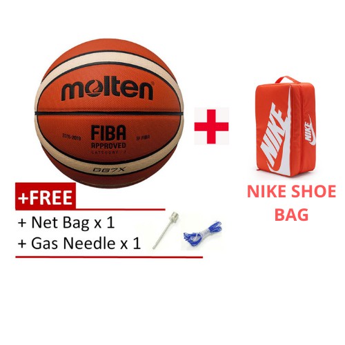 MOLTEN BASKETBALL GG7X SIZE 7 BOLA KERANJANG MOLTEN WITH N1KE SHOE BAG