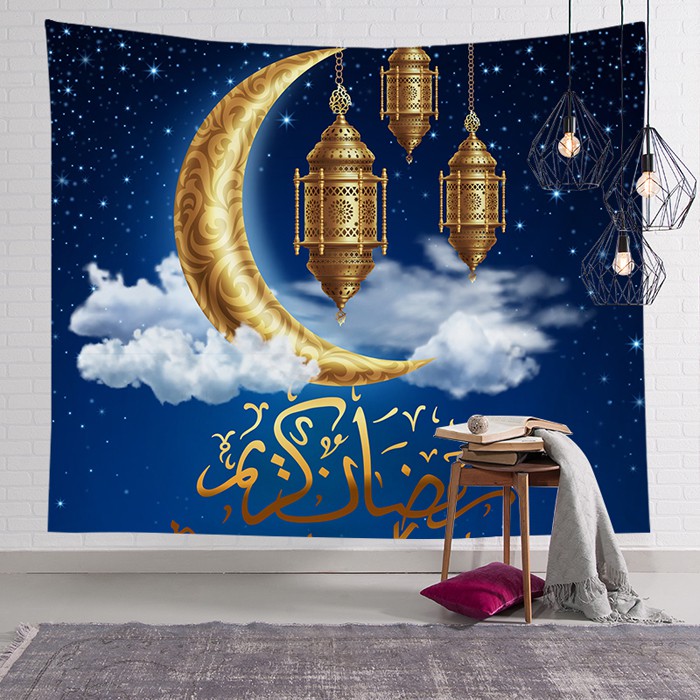 Home Muslim Islamic Wall Hanging Art Tapestry Carpet Cloth Ethnic Blanket Decor 