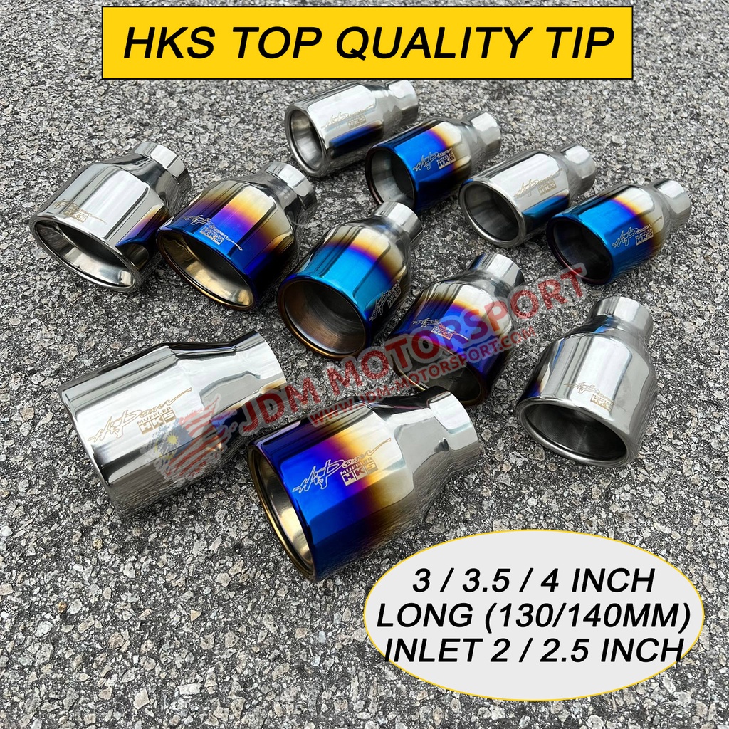 HKS HI-POWER TIP STAINLESS STEEL UNIVERSAL TOP QUALITY PERODUA TOYOTA HONDA PROTON