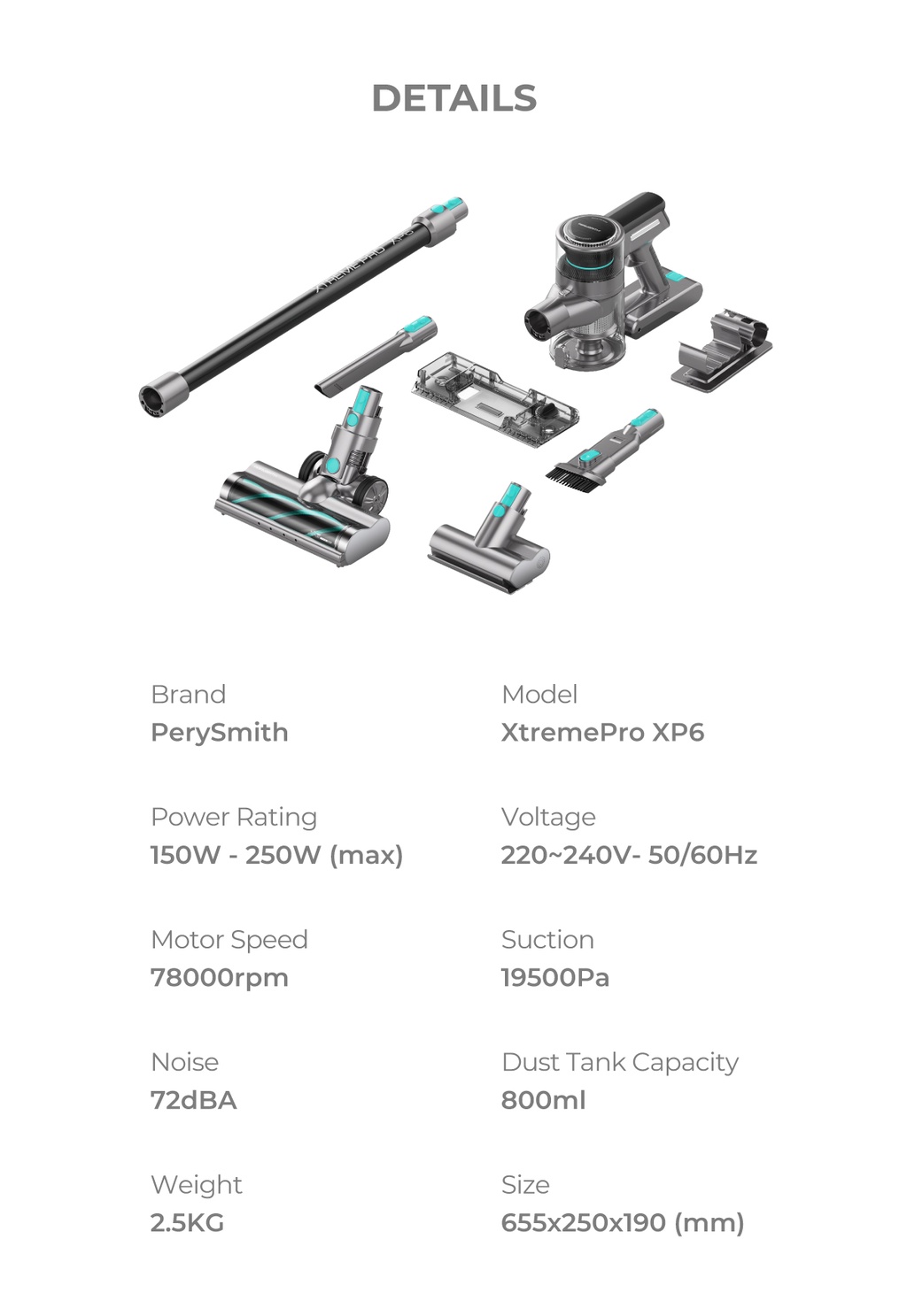 PerySmith Cordless Vacuum Cleaner Xtreme Pro Series XP6 Shopee Malaysia