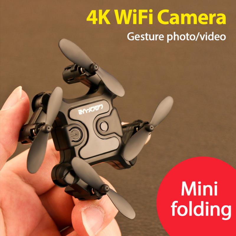 4K Mini Folding Drone WIFI Remote Control Aircraft Aerial Photography Fixed Height Four Axis Aircraft Helicopter RC Quadcopter