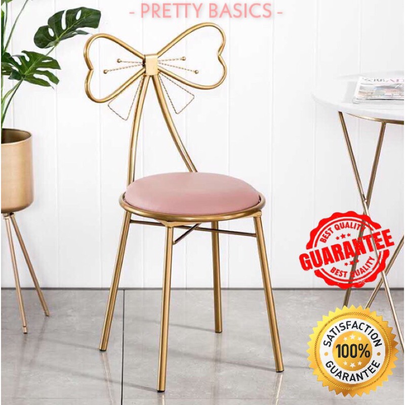 [READY STOCK] Modern Minimalist Nordic Makeup Chair Dining Chair Bow ...