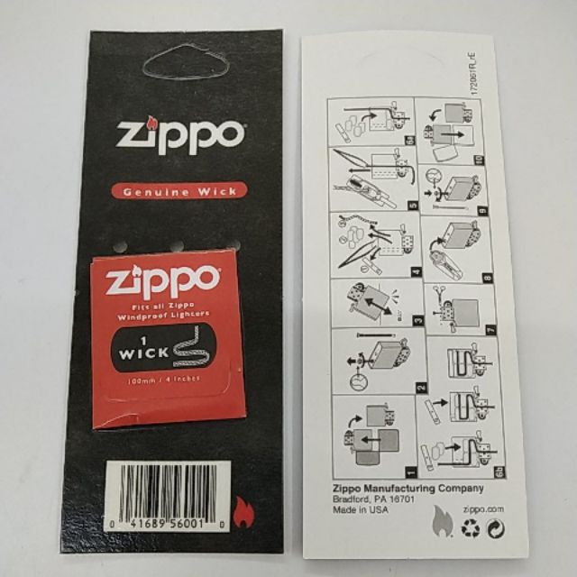 Original Zippo Replacement wick & SET flints + wick Shopee Malaysia