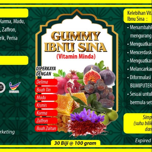 Vitamin Minda Gummy Ibnu Sina Shopee Malaysia