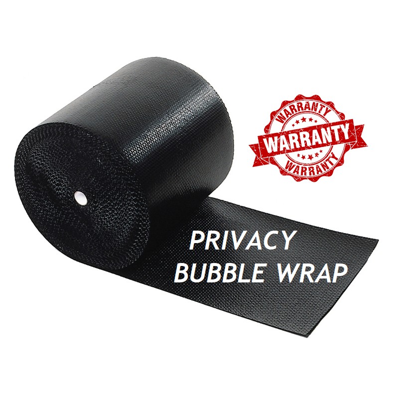 Privacy Black Single Layer Bubble Wrap 1m x 92m (Klang Valley) | Shopee ...
