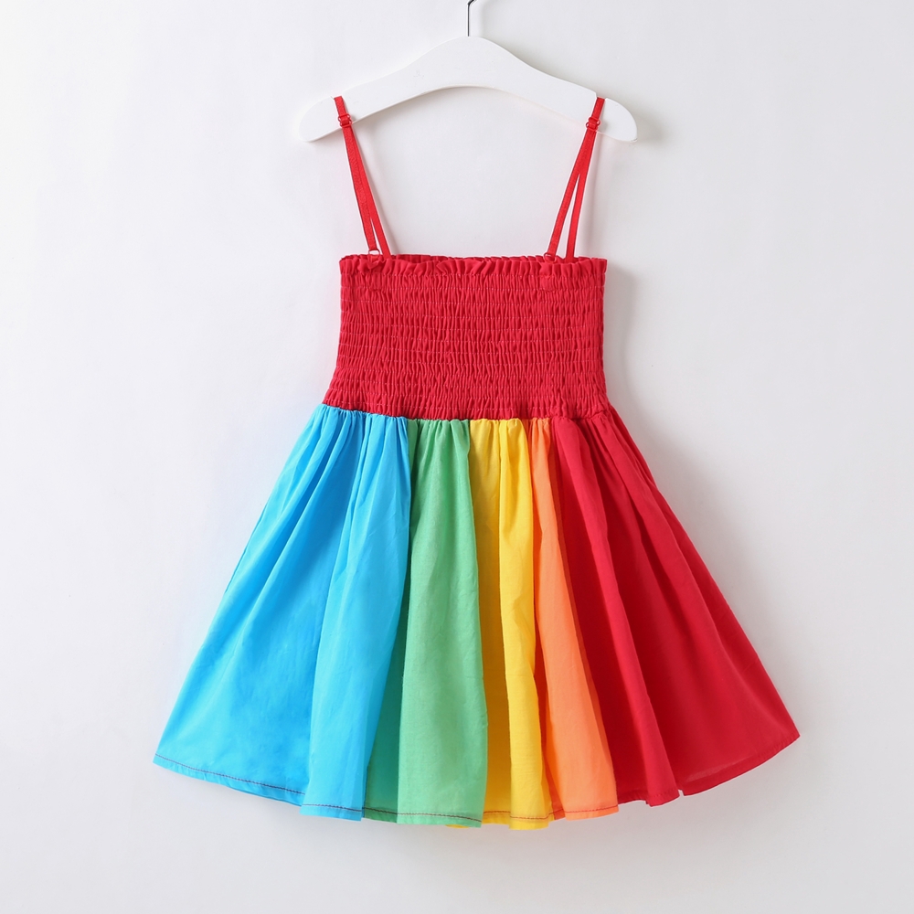 rainbow color dress for girl