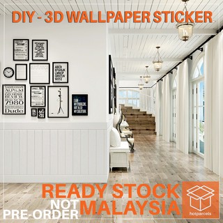  3D  FOAM  WALLPAPER  STICKER SELF ADHESIVE WATERPROOF WOOD 