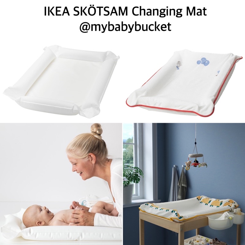 Ikea Skotsam Babycare Mat White, Babies Kids, Bathing Changing