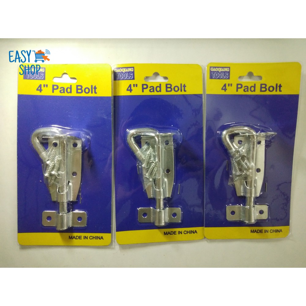 [Ready Stock] 4" Pad Bolt Latch 100mm (FREE with screws)
