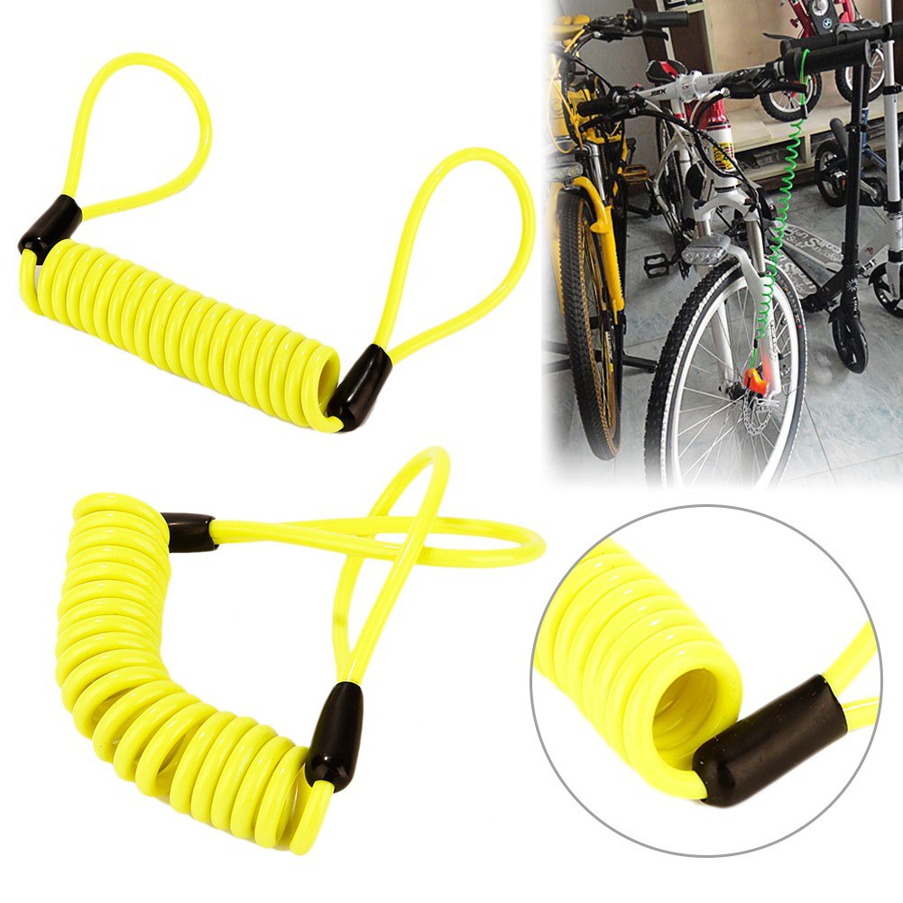 PVC And Alloy No Damage Motorbike Disc Lock Security Reminder Cable 3.5mm Lock Dual Loop Safety Cable