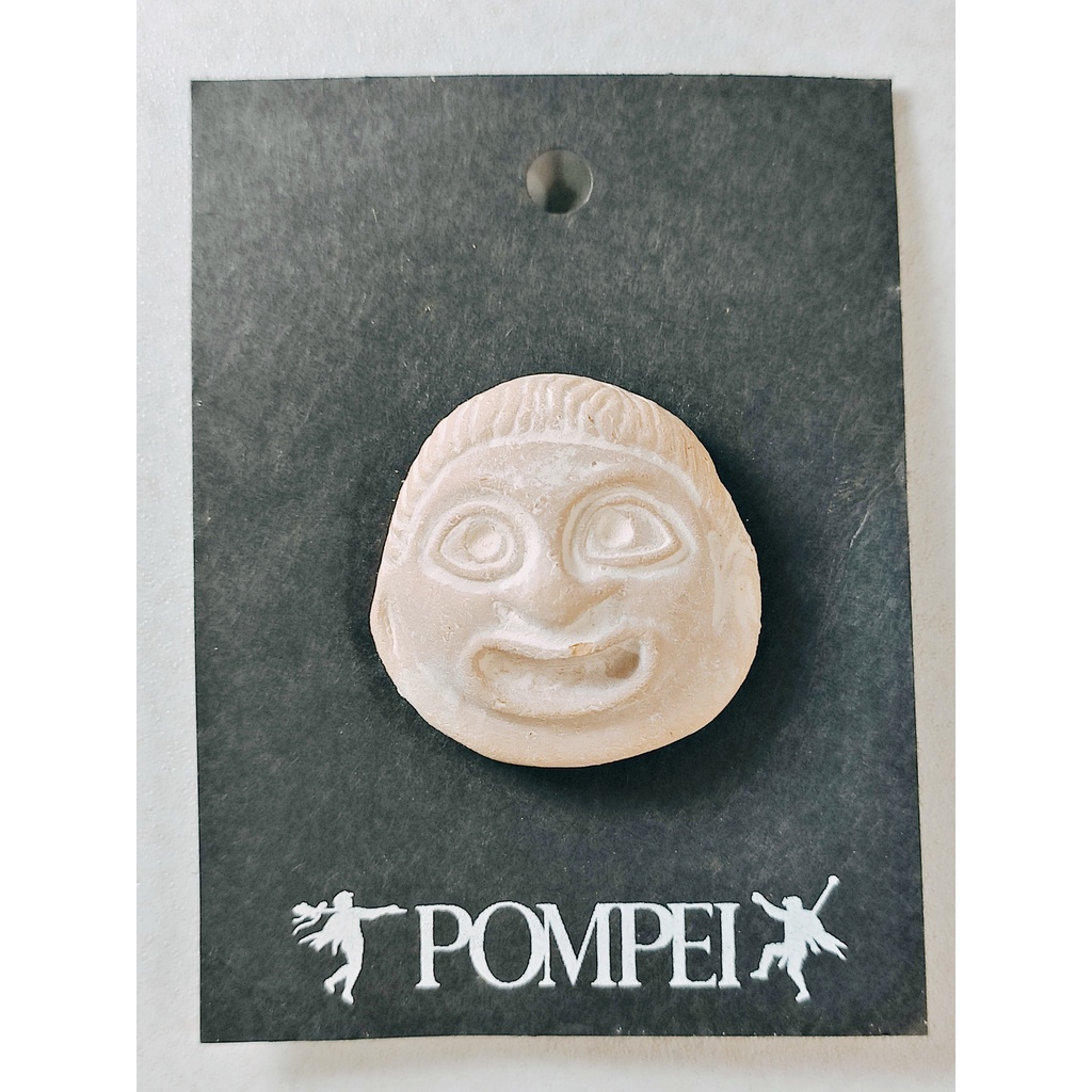 GREEK ROMAN TERRACOTTA FACE SOUVENIR POMPEI REF FRIDGE MAGNET