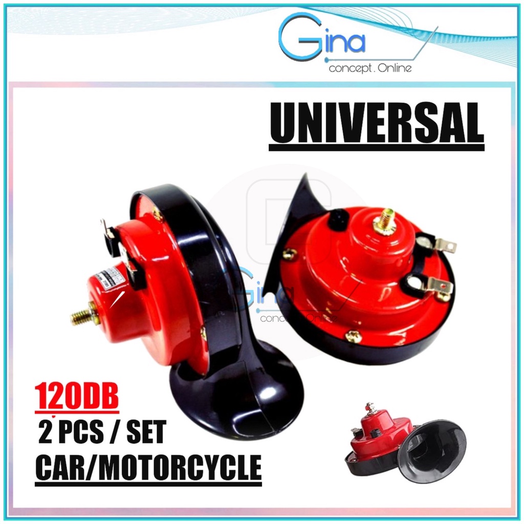 2PCS Car BM Horn Hon Siput Bunyi Kuat 120db Hon Kereta Car Accessories Snail Horn Proton Perodua Honda Toyota