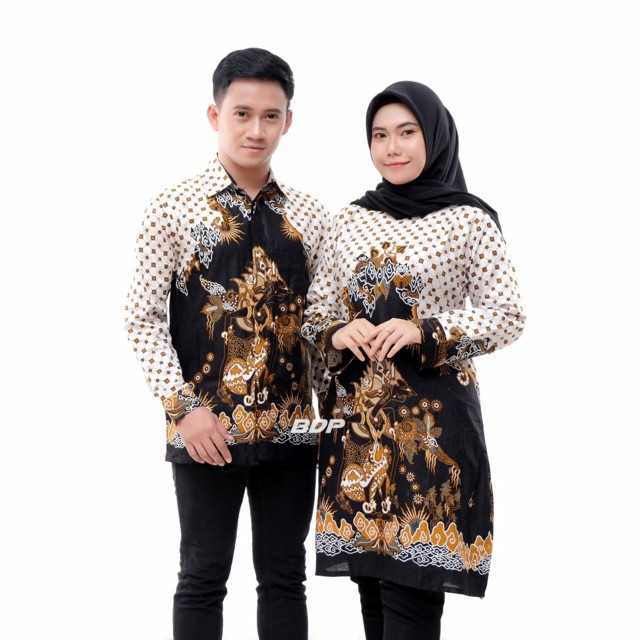 Original Batik Couple Dress Batik Sarimbit Women Batik Couple Black ...