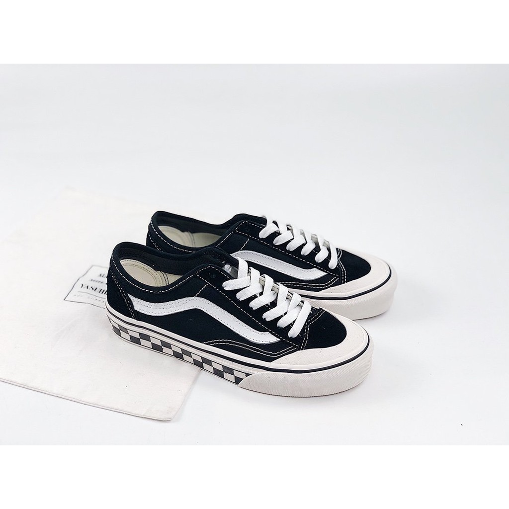 vans style 36 decon sf checkerboard trainers in black