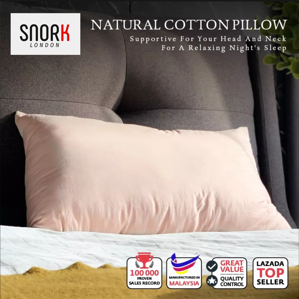 Organic Natural Cotton Pillow 100 Kekabu Bantal Kapok Tradisional Organic Smell 17inch X 27inch